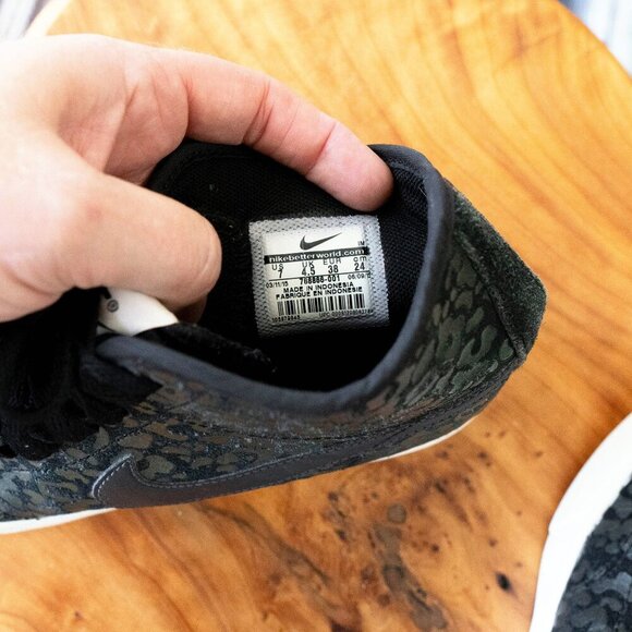 NIKE PRIMO COURT MID SZ 7 BLACK SUEDE LEOPARD LIMITED EDITION TRAINERS - Picture 7 of 7